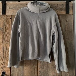 Women’s XS ROSIE for M&S Gray Fleece Cowl Neck Super Soft Sweatshirt Sweater Top